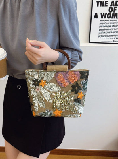 Handmade linen quality handbag