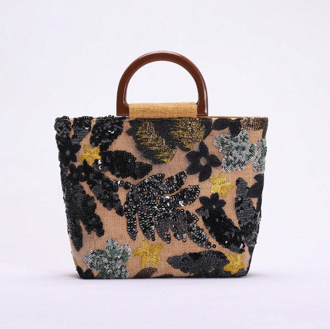 Handmade linen quality handbag