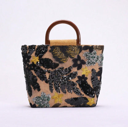 Handmade linen quality handbag
