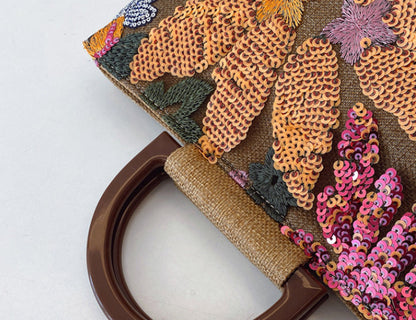 Handmade linen quality handbag
