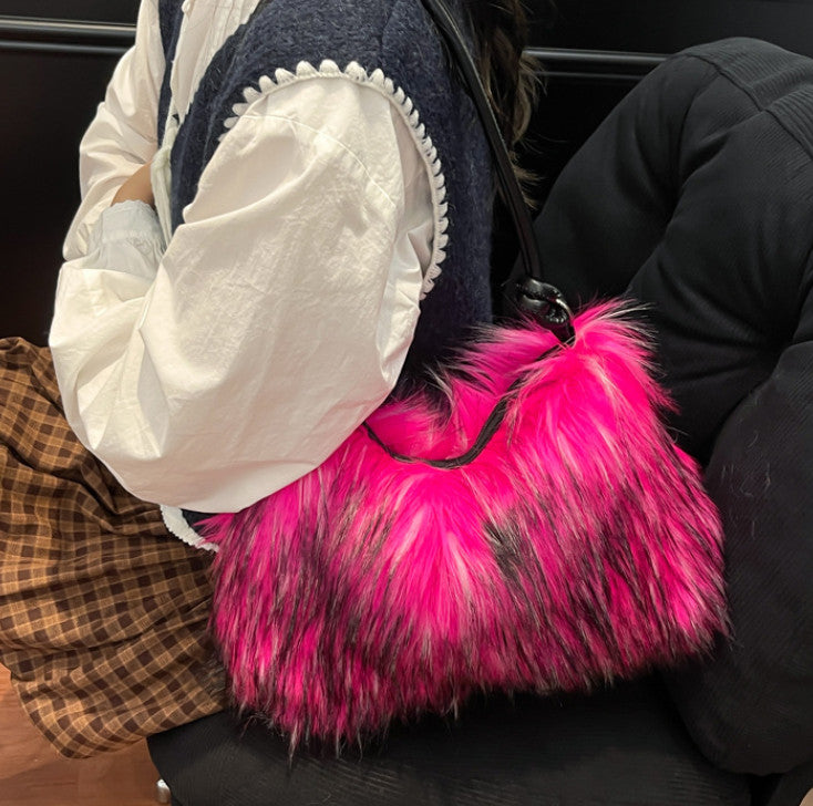 Fluffy Plush Tote Bag