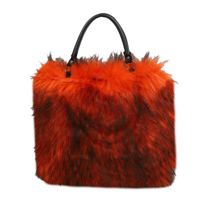 Faux Fur Plush Tote Bag - Luxury Niche Minimalist  Versatile Handheld  Shoulder Bag
