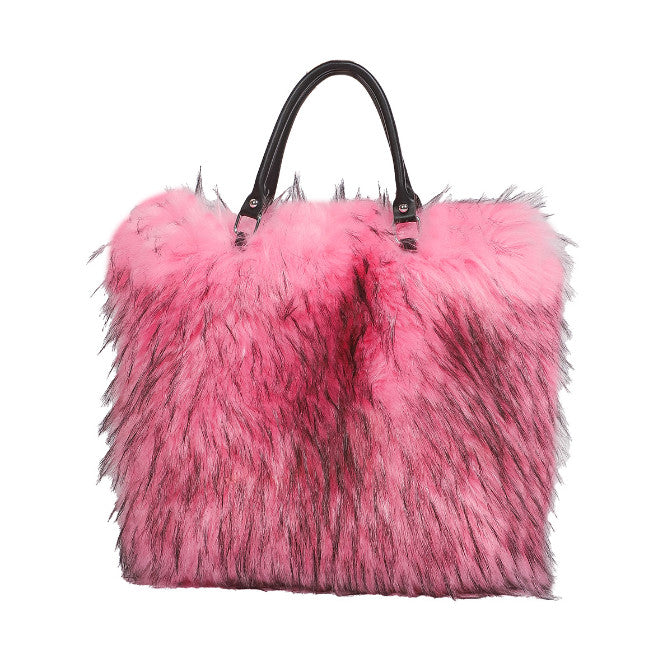 Faux Fur Plush Tote Bag - Luxury Niche Minimalist  Versatile Handheld  Shoulder Bag
