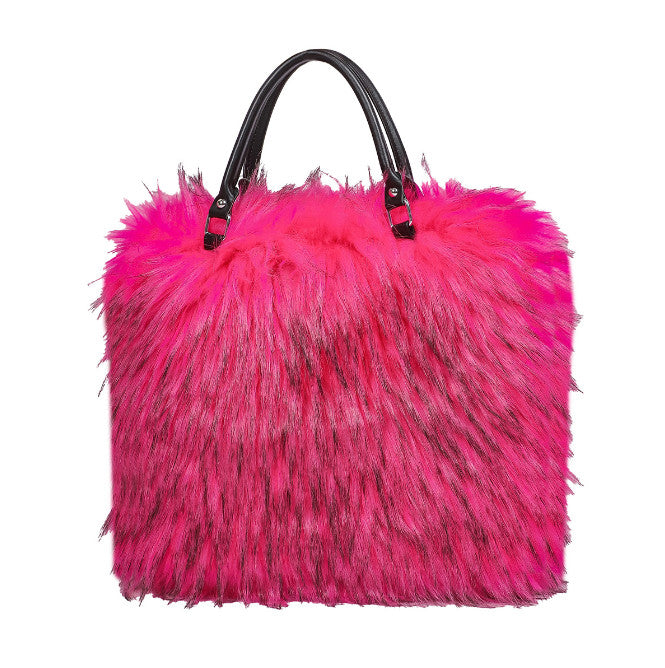 Faux Fur Plush Tote Bag - Luxury Niche Minimalist  Versatile Handheld  Shoulder Bag