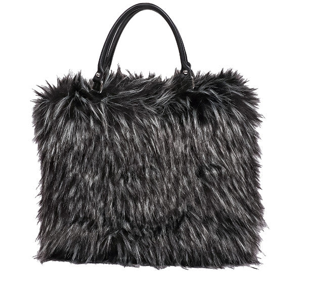 Faux Fur Plush Tote Bag - Luxury Niche Minimalist  Versatile Handheld  Shoulder Bag