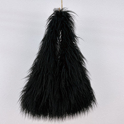 Large-Capacity Faux Fur Tote Bag Handheld Plush Bag