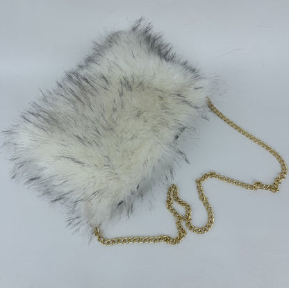 Vintage-inspired Puffy Fur Clutch with Large Capacity