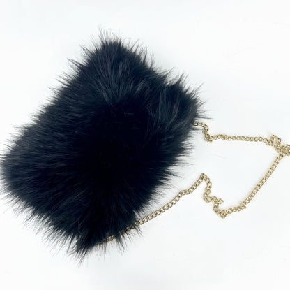 Vintage-inspired Puffy Fur Clutch with Large Capacity