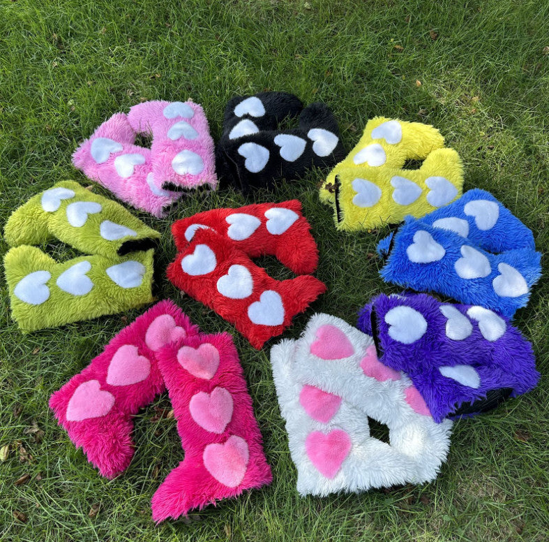 Women's Flat Knee-High Fleece-Lined Waterproof Warm Heart-Shaped Snow Boots