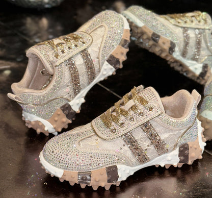 Top Quality Sneakers Women Skating shoes Rhinestone Women Hand drawn graffiti Platform Fashion Shiny Women's Casual Shoes Luxury outdoor sports