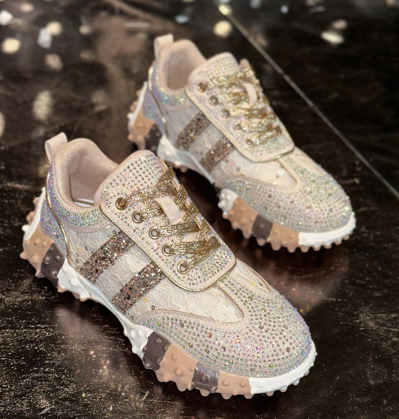 Top Quality Sneakers Women Skating shoes Rhinestone Women Hand drawn graffiti Platform Fashion Shiny Women's Casual Shoes Luxury outdoor sports