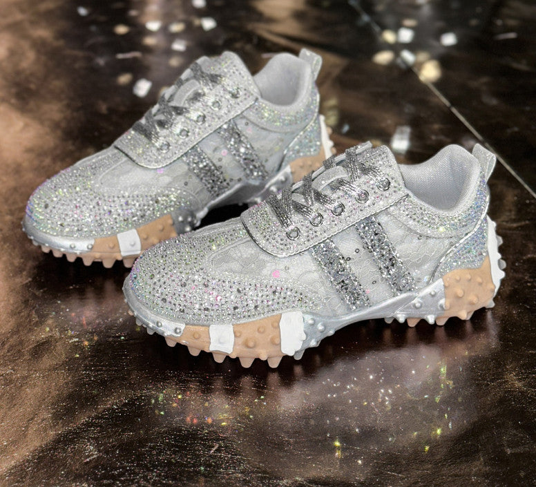 Top Quality Sneakers Women Skating shoes Rhinestone Women Hand drawn graffiti Platform Fashion Shiny Women's Casual Shoes Luxury outdoor sports