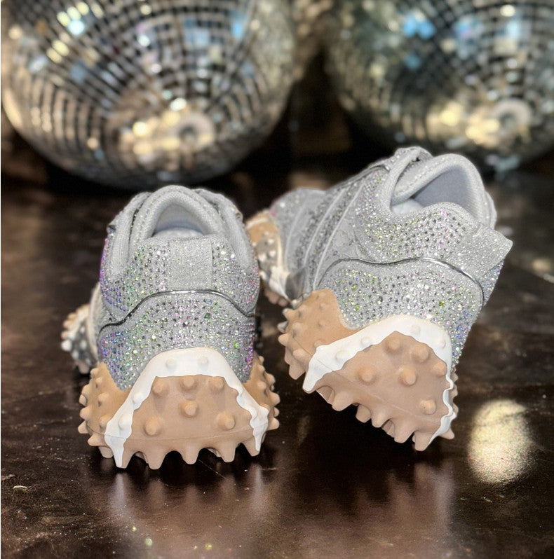 Top Quality Sneakers Women Skating shoes Rhinestone Women Hand drawn graffiti Platform Fashion Shiny Women's Casual Shoes Luxury outdoor sports