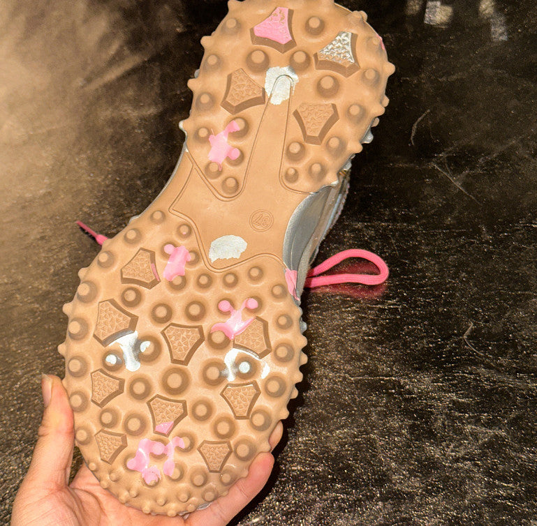 Designer Shiny Sequins Chunky Platform Sneakers Women Breathable Lace Up Height Increase Shoes Woman Fashion Cute Pink Sneakers Luxury