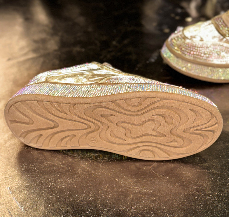 Autumn Water Diamond Thick Bottom Shining Crystal sneakers Sports Shoes Luxury Designer Shoes Trendy Casual Flat Shoes High quality sequined casual shoes