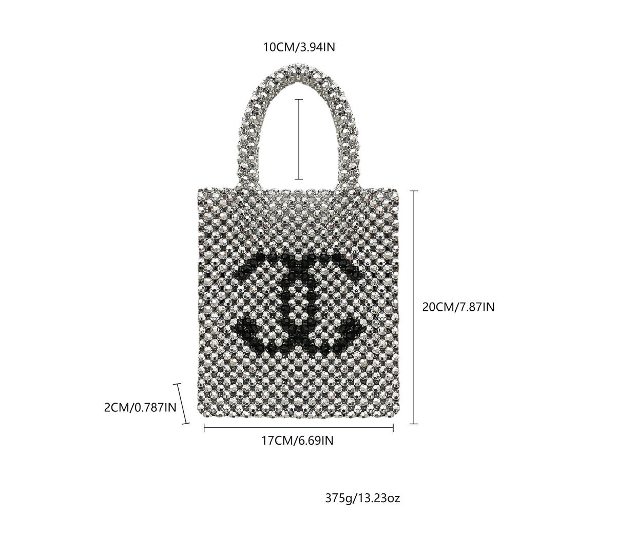 Women's Evening Bag Pearl Handbag Leather Top Handle Purse with Chain for Party Wedding Prom Lipstick & Phone Pouch