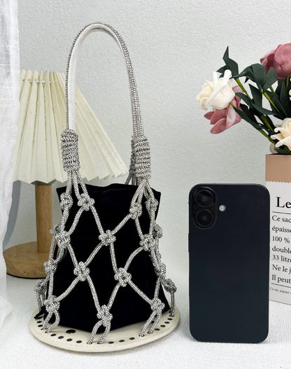 Miuco Pearl Clutch Handbag Women's Glittering Dinner Purse Party Wedding Prom Evening Bags