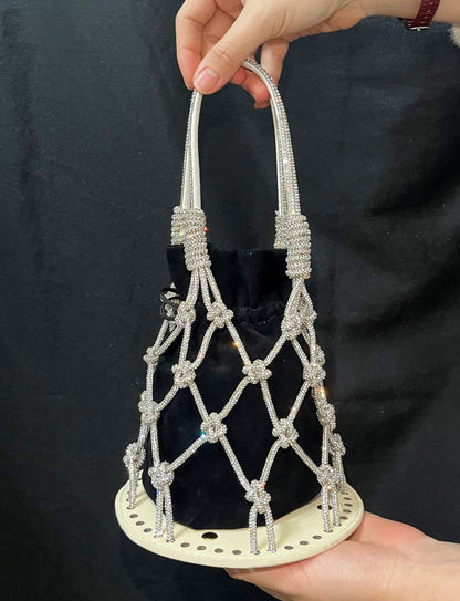 Miuco Pearl Clutch Handbag Women's Glittering Dinner Purse Party Wedding Prom Evening Bags