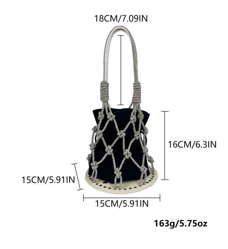 Miuco Pearl Clutch Handbag Women's Glittering Dinner Purse Party Wedding Prom Evening Bags