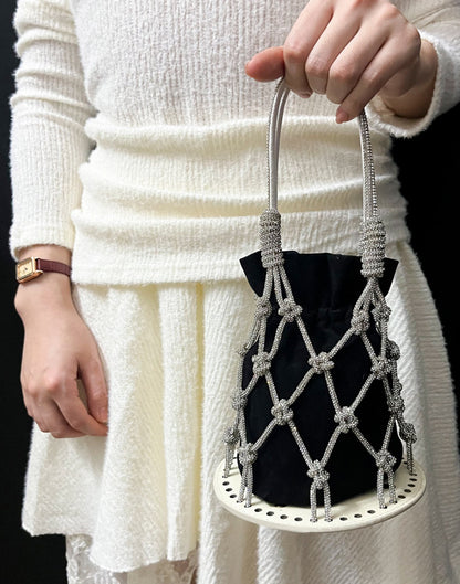 Miuco Pearl Clutch Handbag Women's Glittering Dinner Purse Party Wedding Prom Evening Bags