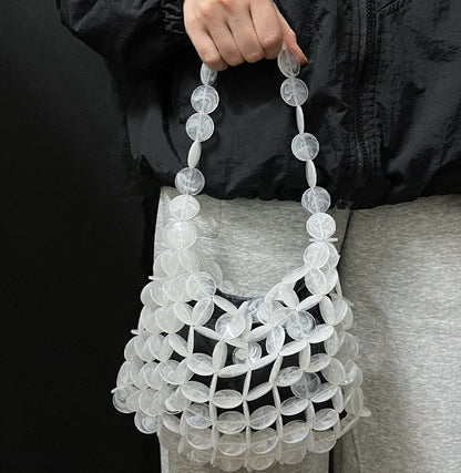 Luxury Pearl Bag Chain Bag Purse Evening Bags, Artificial Pearl Clutch Handmade Bags for Party Wedding Bridal Travel