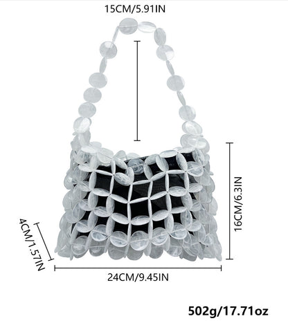 Luxury Pearl Bag Chain Bag Purse Evening Bags, Artificial Pearl Clutch Handmade Bags for Party Wedding Bridal Travel