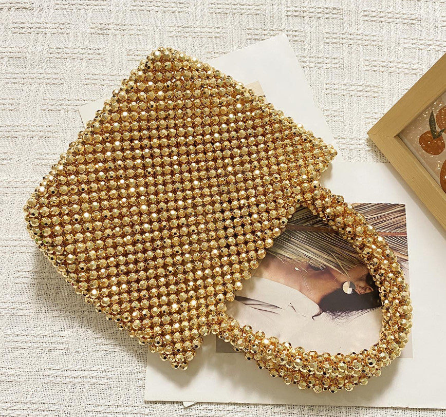 Pearl Clutch Purse White Summer Handbag Tote Bag Evening Party Bag With Pearls For Women | Pearl, Summer, Evening Party Bag, With Pearls