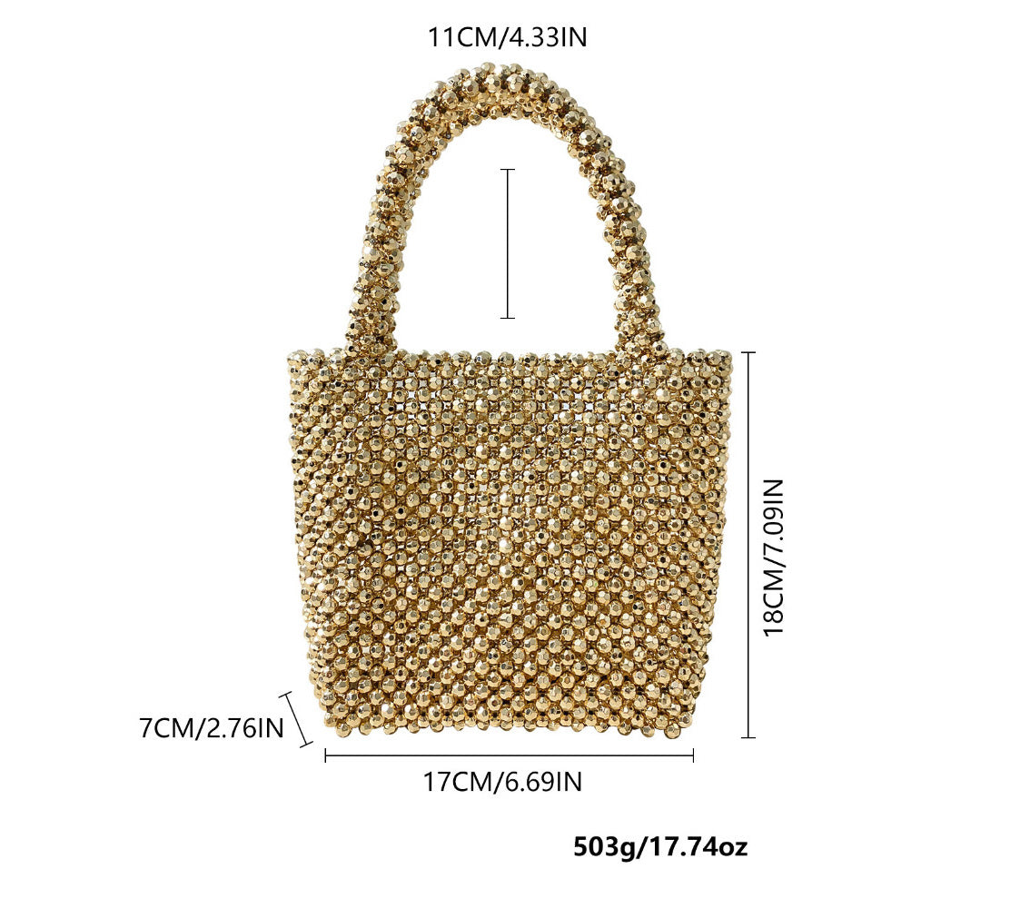 Pearl Clutch Purse White Summer Handbag Tote Bag Evening Party Bag With Pearls For Women | Pearl, Summer, Evening Party Bag, With Pearls