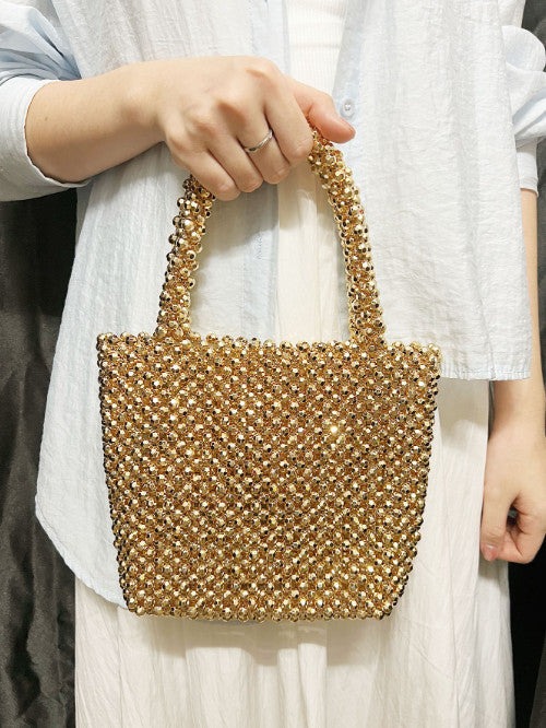 Pearl Clutch Purse White Summer Handbag Tote Bag Evening Party Bag With Pearls For Women | Pearl, Summer, Evening Party Bag, With Pearls