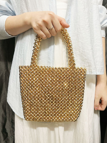 Pearl Clutch Purse White Summer Handbag Tote Bag Evening Party Bag With Pearls For Women | Pearl, Summer, Evening Party Bag, With Pearls