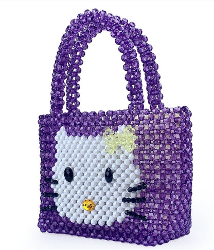 Women Beaded Handbags Elegant Handmade Weave Purse Crystal Pearl String Tote Bags for Banquet Wedding Cocktail