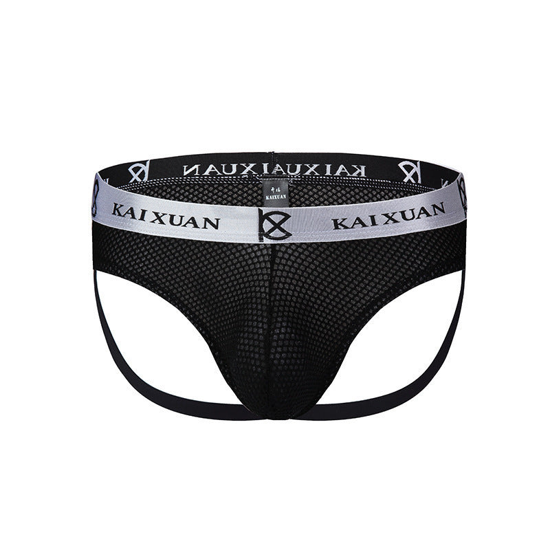 Wholesale Men's Sexy Jockstrap Underwear Elastic Strap Mesh Thongs G-string Underpants
