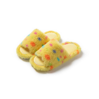 Wholesale woman warm furry slippers