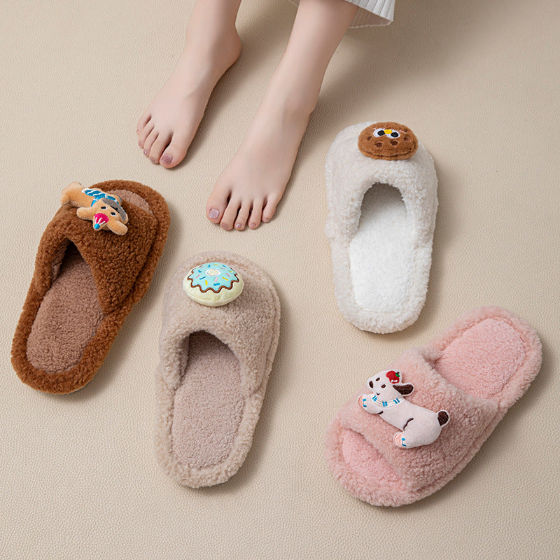 Wholesale fluffy  women slippers plush