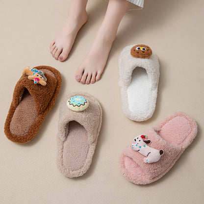 Wholesale fluffy  women slippers plush
