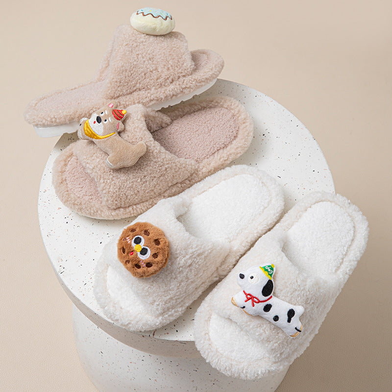 Wholesale fluffy  women slippers plush
