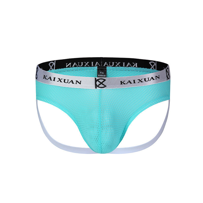 Wholesale Men's Sexy Jockstrap Underwear Elastic Strap Mesh Thongs G-string Underpants