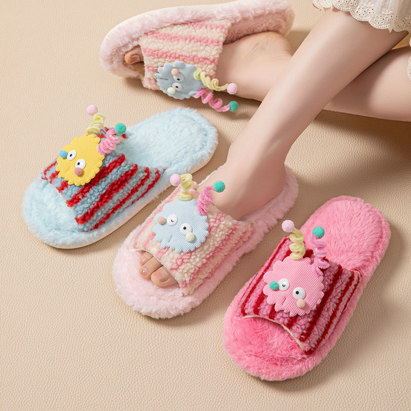 Wholesale Colors home indoor  plush slippers for women