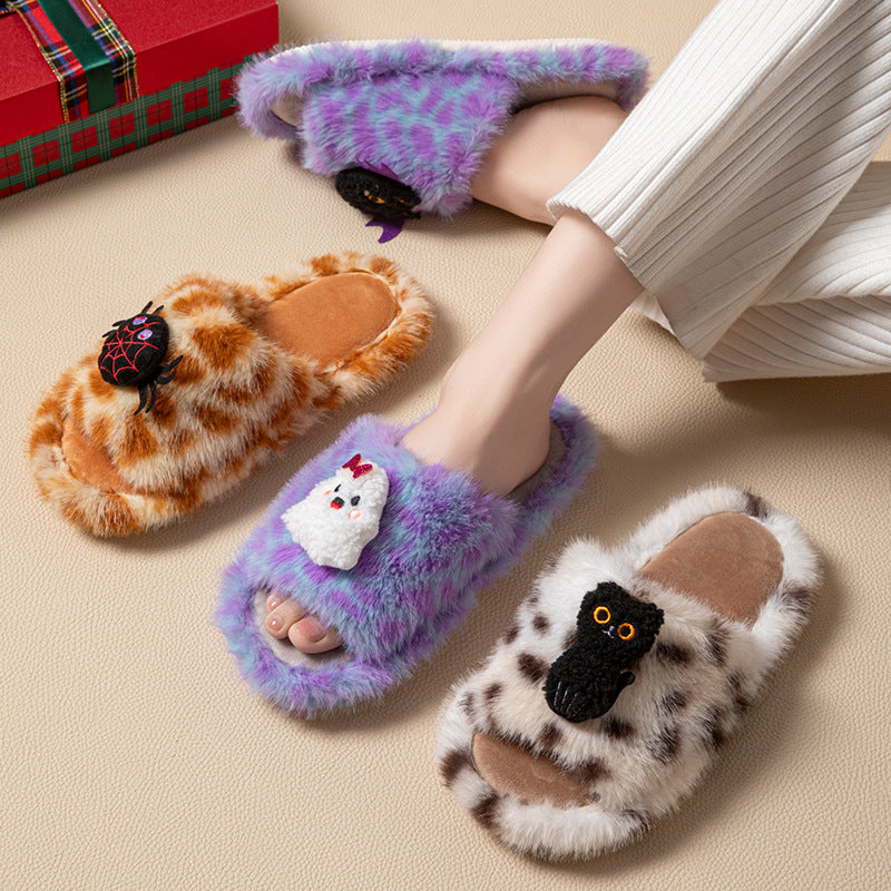 Wholesale Saints' Day Halloween Funny Cartoon Plush Slippers