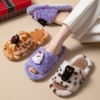 Wholesale Saints' Day Halloween Funny Cartoon Plush Slippers