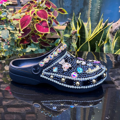 Wholesale Customization Handmade Bling Rhinestone Clogs Slippers