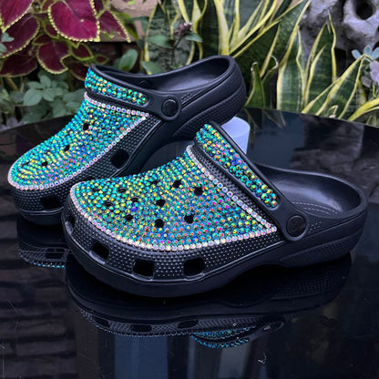 Wholesale Customization Handmade Bling Rhinestone Star Clogs