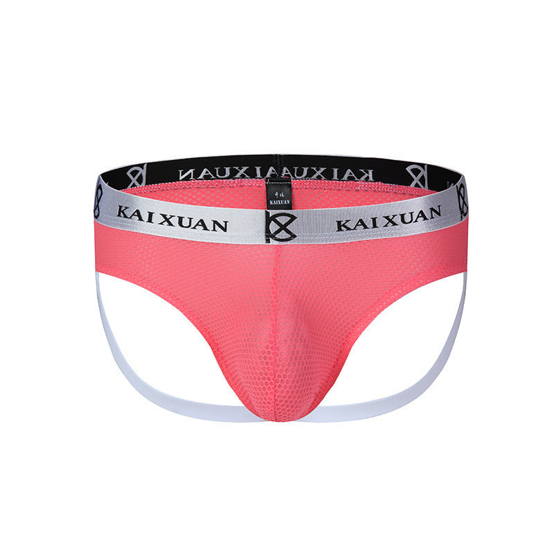 Wholesale Men's Sexy Jockstrap Underwear Elastic Strap Mesh Thongs G-string Underpants