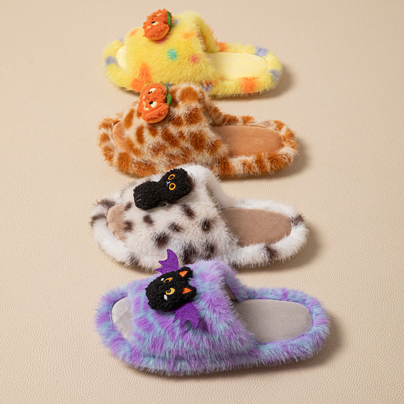 Wholesale Saints' Day Halloween Funny Cartoon Plush Slippers