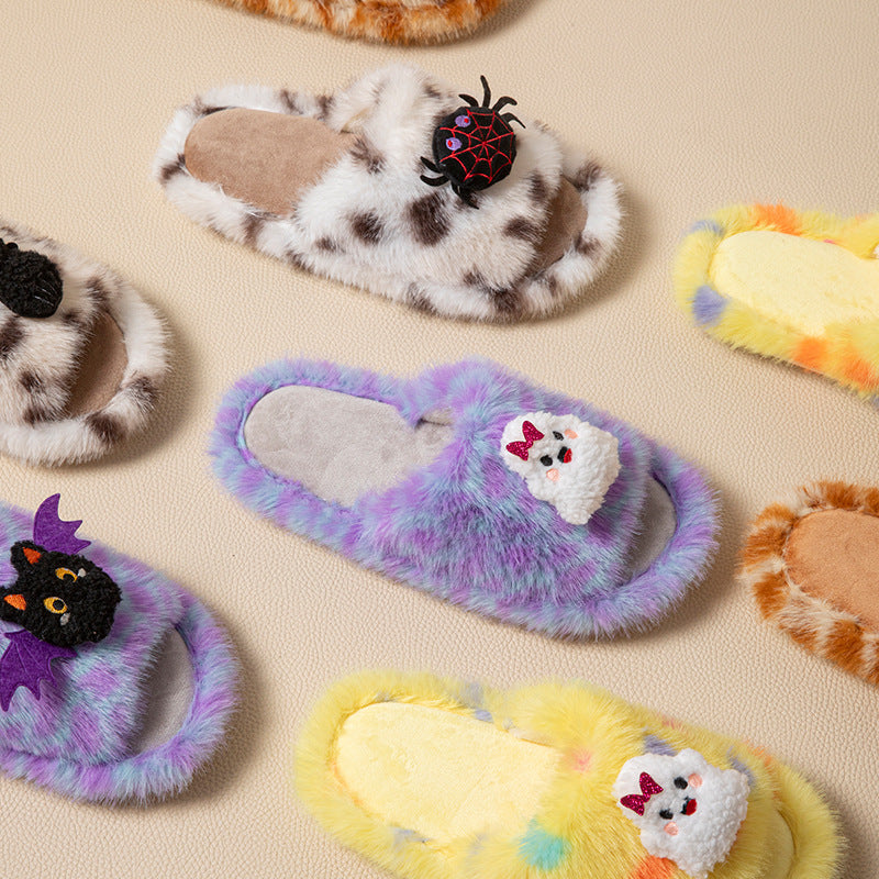 Wholesale Saints' Day Halloween Funny Cartoon Plush Slippers