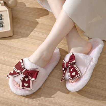 Wholesale Home plush slippers fluffy slippers women