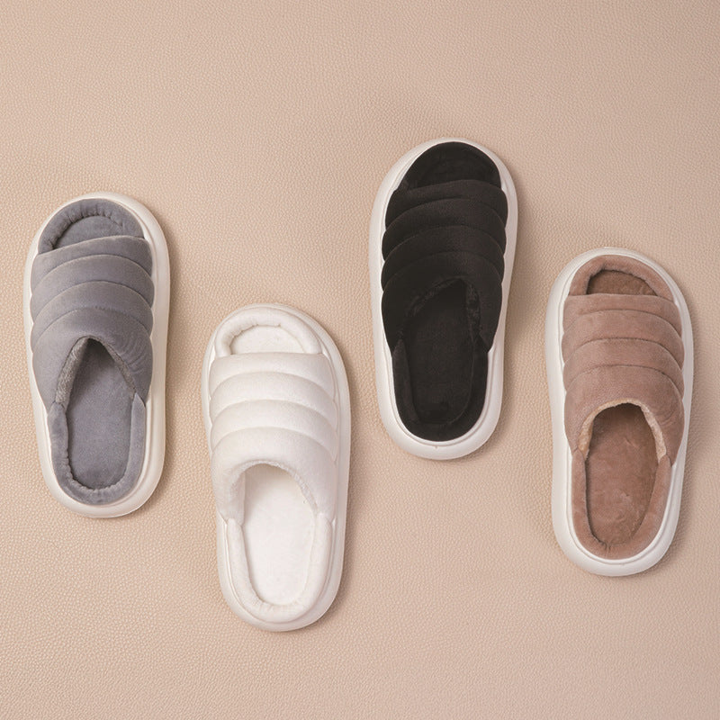 Open-toe fashion slippers