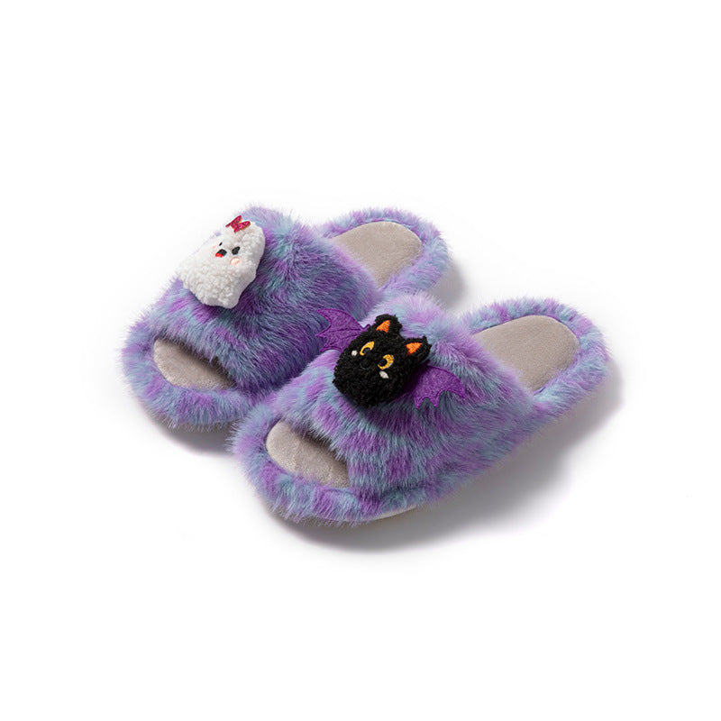 Wholesale Saints' Day Halloween Funny Cartoon Plush Slippers