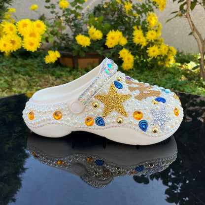 Wholesale custom Handmade Bling Rhinestone Clogs Slippers