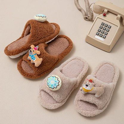 Wholesale fluffy  women slippers plush